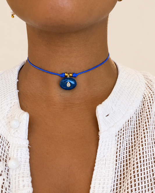 Cobalt Drop Choker