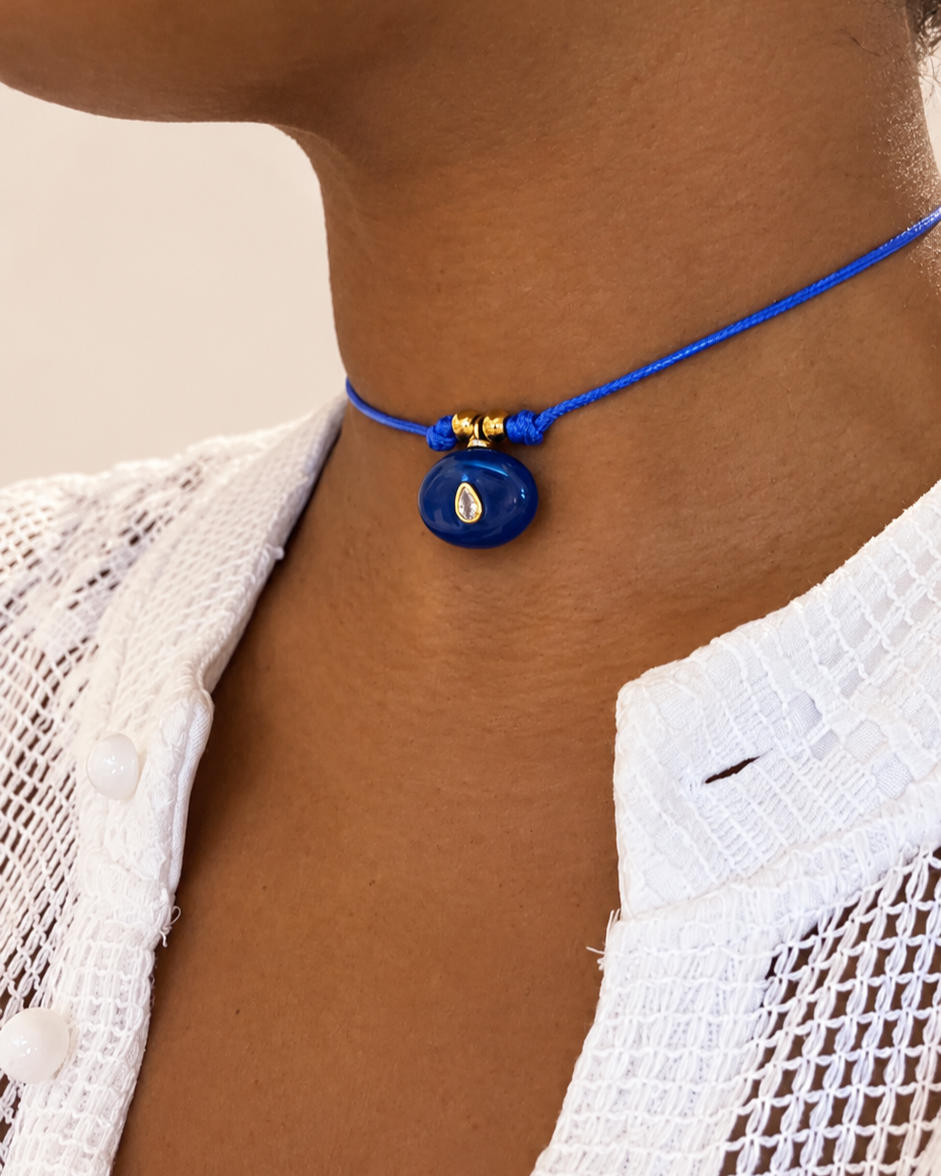 Cobalt Drop Choker