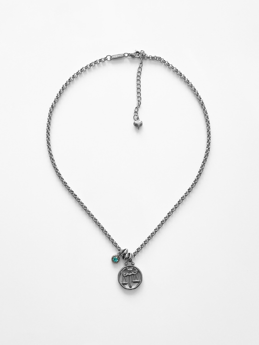 Zodiac Charm Necklace - Silver