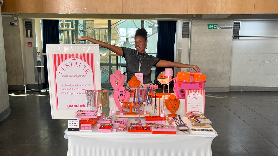 Pamabela stand at Markt der schönen Dinge, Centralstation Darmstadt – handmade stainless steel accessories