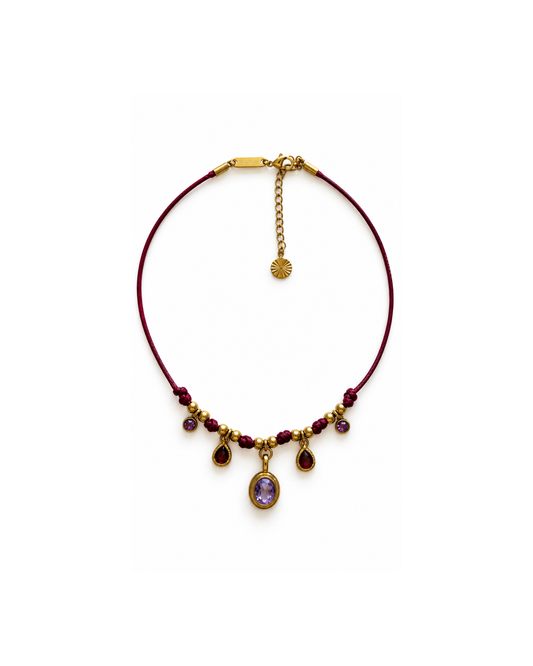 Bordeaux Charm Choker