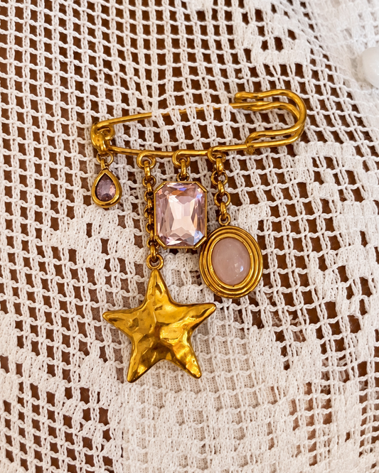 Pink Stardust Brooch