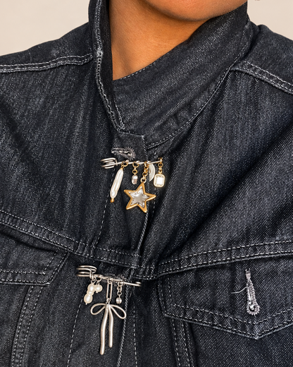 Silver Bow Brooch
