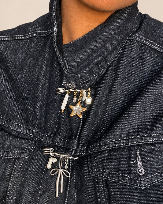Silver Bow Brooch