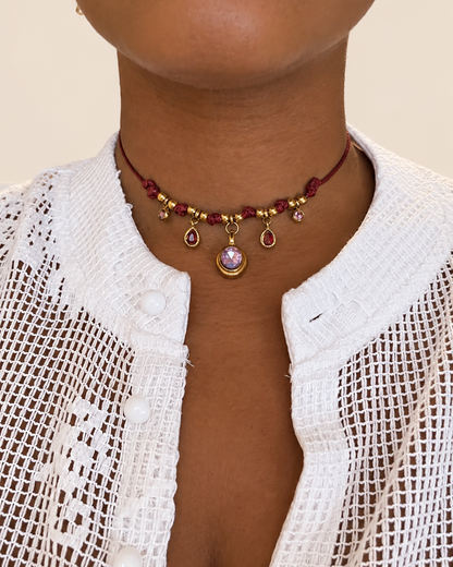 Bordeaux Charm Choker