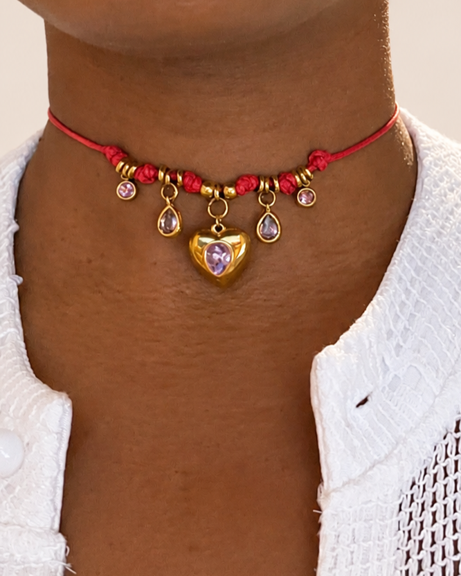 Cherry Heart Choker