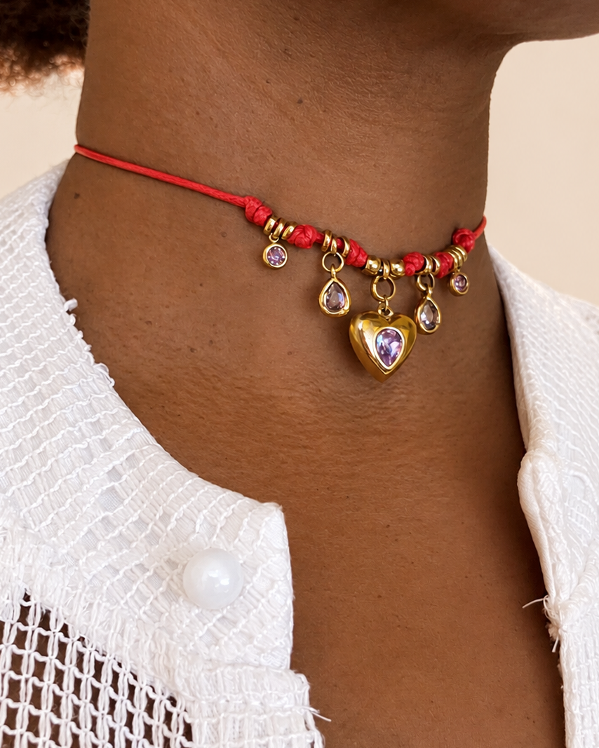 Cherry Heart Choker