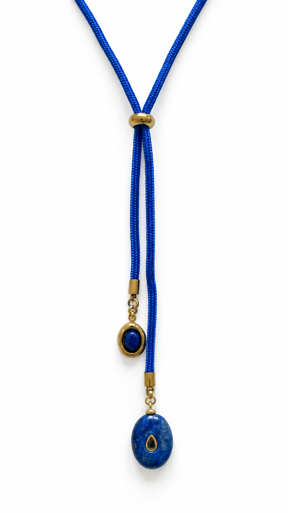 Cobalt Tide Bolo Necklace