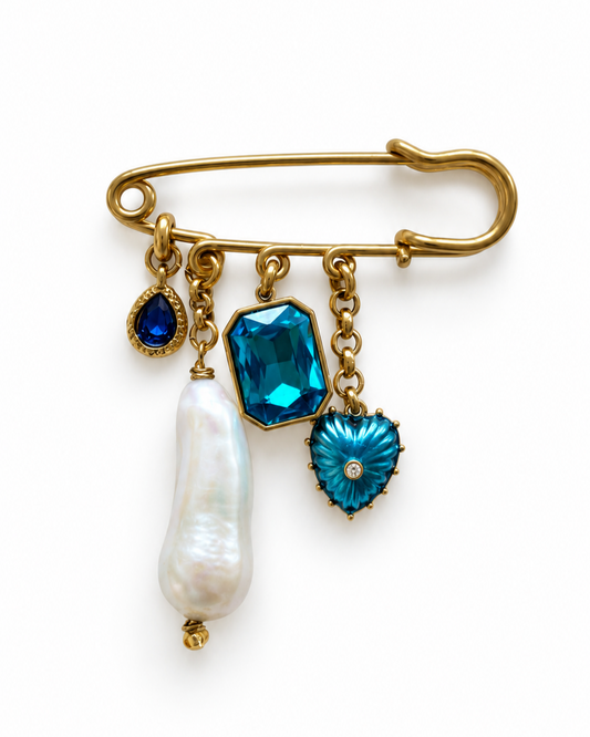 Sapphire Garden Brooch