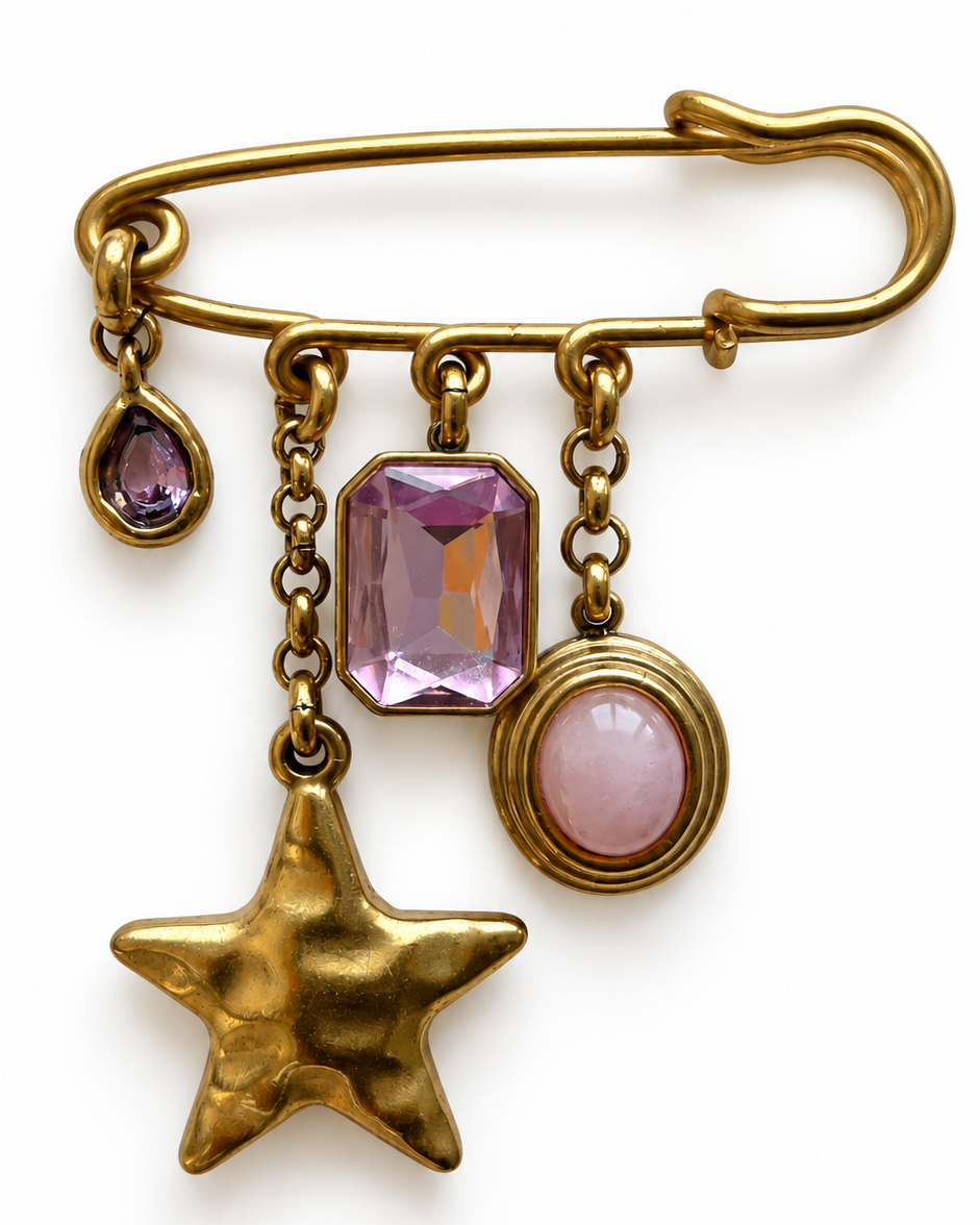 Pink Stardust Brooch