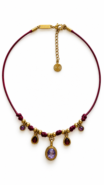 Bordeaux Charm Choker